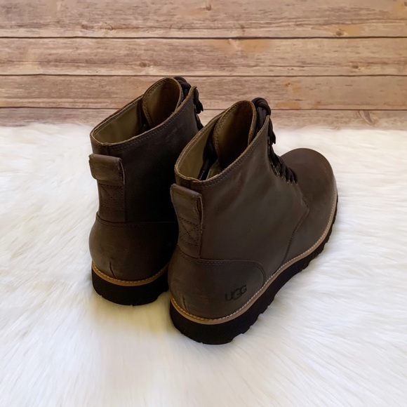 UGG Men’s Ritter Chestnut Leather Waterproof Boots - Picture 2 of 8